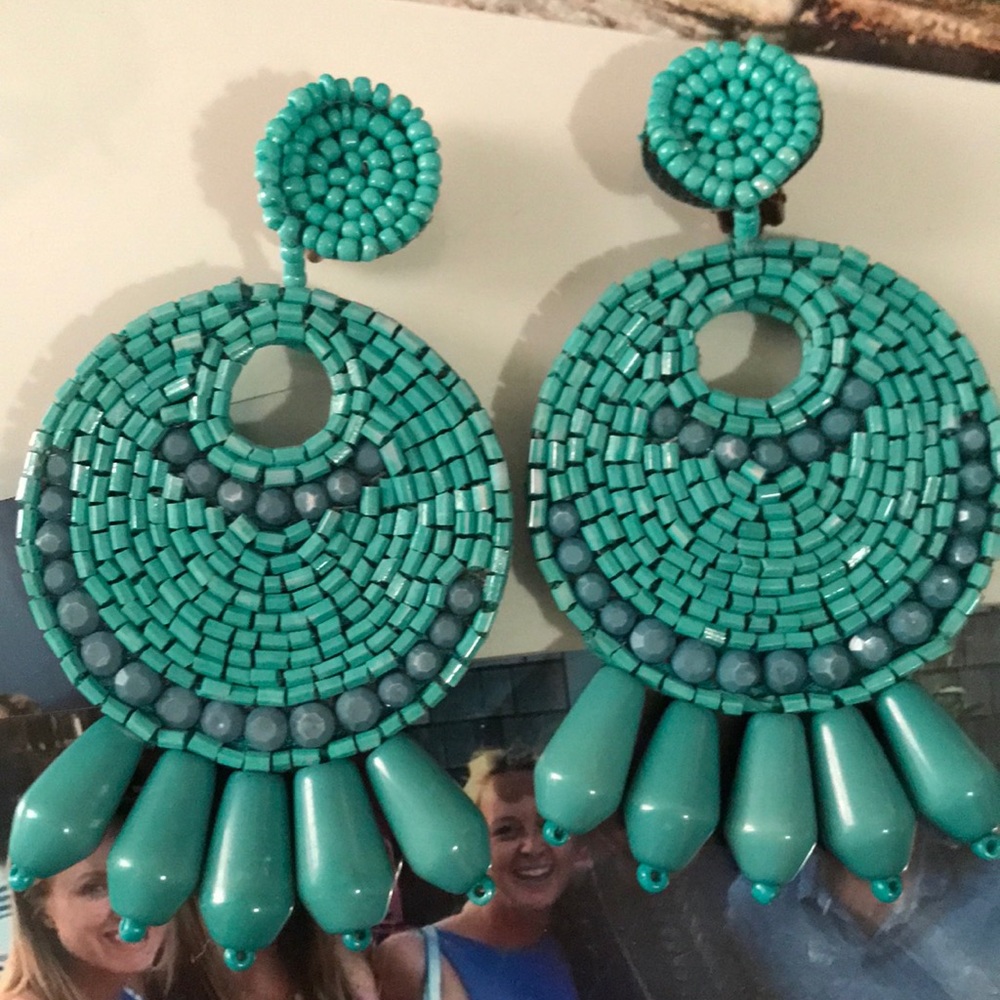 Kenneth Jay Lane Beaded Statement Earings